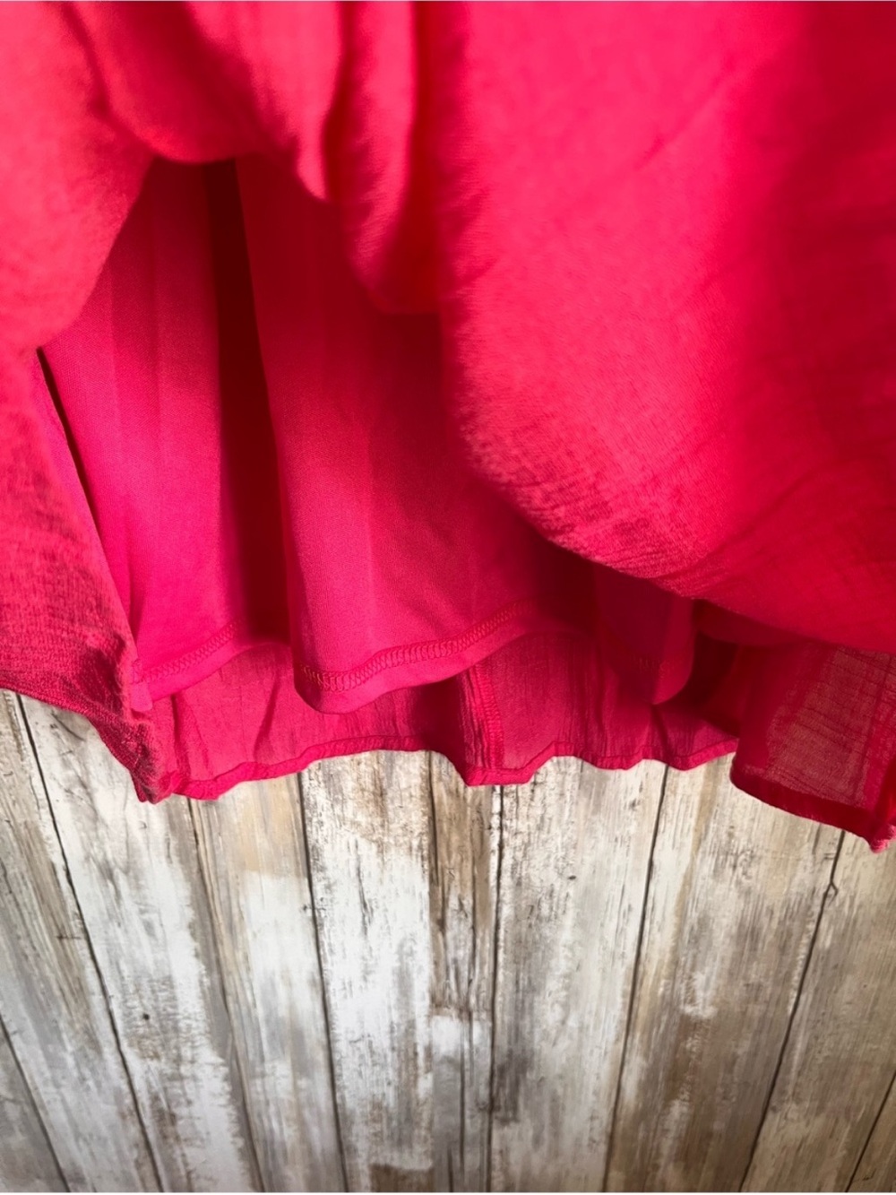 Jodifl Fuchsia Ruffle Neck Blouse Balloon Sleeve Top Large Boho Boutique - Picture 3 of 6